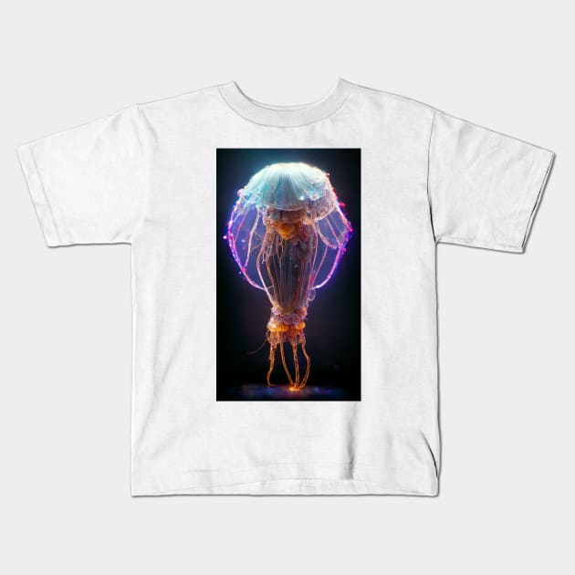 Jellyfish in bloom Kids T-Shirt by Expedition-AI